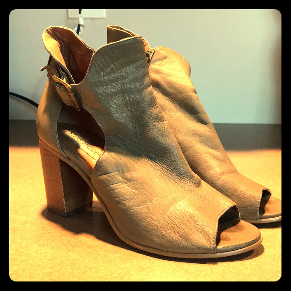 Open toe booties